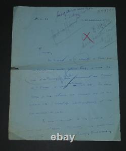 Georges FRIEDMANN LETTRE AUTOGRAPHE SIGNÉE AU COURRIER DE LA PRESSE, 1939