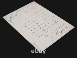 Georges PICQUART lettre autographe signée à son docteur