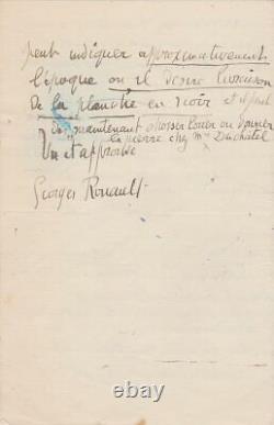 Georges ROUAULT Lettre autographe signée à Marcel GUIET