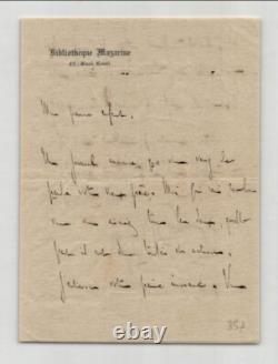 Georges de Porto-Riche Lettre autographe signée à Ma pauvre enfant 1902