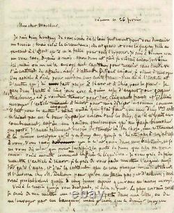 Gérard de NERVAL Lettre autographe signée. Son départ de Vienne et ses articles