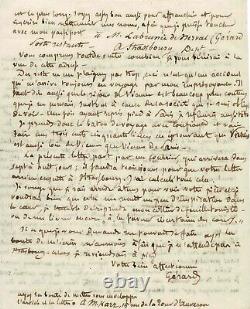 Gérard de NERVAL Lettre autographe signée. Son départ de Vienne et ses articles