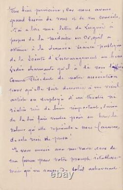 Gilles DE SAINT-GERMAIN Lettre autographe signée à Eugène RITT
