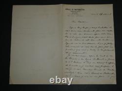 Giuseppe Jung Lettre autographe signée à Charles-Ange Laisant, Milano 1898