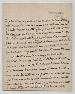 Giuseppe Primoli, Lettre autographe signée, Exil de l'Impératrice Eugénie 1915
