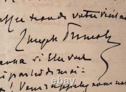 Giuseppe Primoli, Lettre autographe signée, Exil de l'Impératrice Eugénie 1915