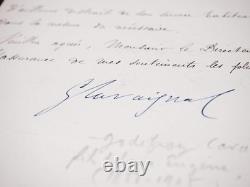 Godefroy CAVAIGNAC lettre autographe signée 1888