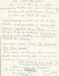 Gouaille Pauline Carton! Elle critique un spectacle lettre autographe signée