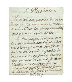Gracchus BABEUF / Lettre autographe signée / Prison / Conjuration des Egaux