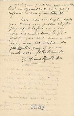 Guillaume APOLLINAIRE Lettre autographe signée. La poésie, l'art et les cubistes
