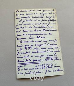 Gustave COQUIOT Lot de 3 lettres autographes signées à Eugène DESCAVES. 1914