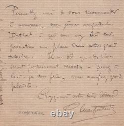 Gustave Charpentier Lettre autographe signée Recommandation musicien, Louise
