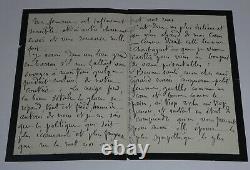 Gustave DROZ Lettre autographe signée Vos fleurs nous arrivent 4 pages 1880