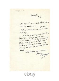 Gustave FLAUBERT / Lettre autographe signée / Littérature / Paris / Éducation