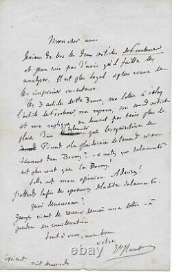 Gustave FLAUBERT Lettre autographe signée Madame Bovary