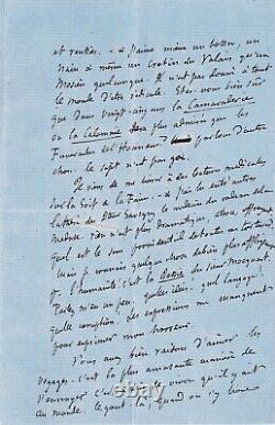 Gustave FLAUBERT Lettre autographe signée. Salammbô face aux Misérables