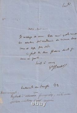 Gustave FLAUBERT Lettre autographe signée avec ajout de Marcellin Berthelot