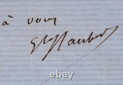 Gustave FLAUBERT Lettre autographe signée avec ajout de Marcellin Berthelot