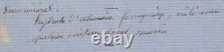 Gustave FLAUBERT Lettre autographe signée avec ajout de Marcellin Berthelot