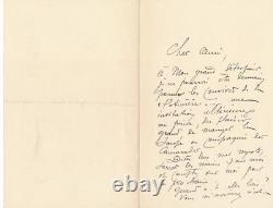 Gustave Fraipont 4 lettres autographes signées et 2 cartes Jambon Nadar humour