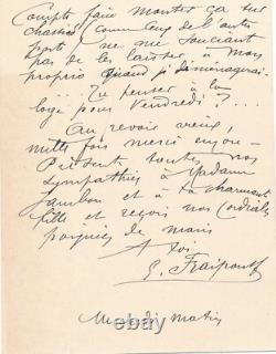 Gustave Fraipont 4 lettres autographes signées et 2 cartes Jambon Nadar humour