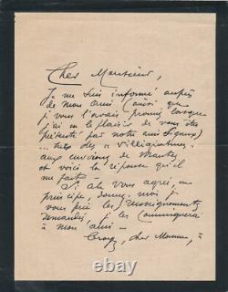 Gustave Fraipont 4 lettres autographes signées et 2 cartes Jambon Nadar humour