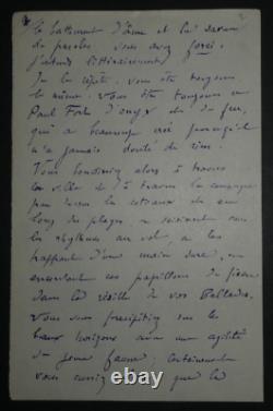 Gustave KAHN EXCEPTIONNELLE LETTRE AUTOGRAPHE SIGNÉE DE 16 PAGES A Paul FORT