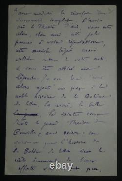 Gustave KAHN EXCEPTIONNELLE LETTRE AUTOGRAPHE SIGNÉE DE 16 PAGES A Paul FORT