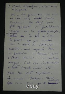 Gustave KAHN EXCEPTIONNELLE LETTRE AUTOGRAPHE SIGNÉE DE 16 PAGES A Paul FORT