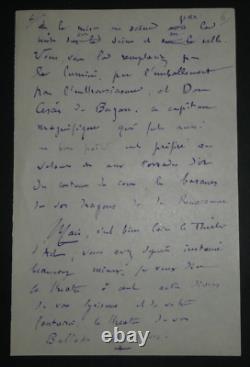 Gustave KAHN EXCEPTIONNELLE LETTRE AUTOGRAPHE SIGNÉE DE 16 PAGES A Paul FORT