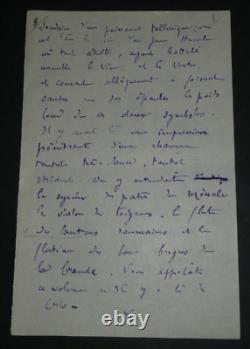 Gustave KAHN EXCEPTIONNELLE LETTRE AUTOGRAPHE SIGNÉE DE 16 PAGES A Paul FORT