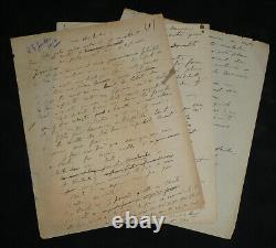 Gustave Quinson Longue lettre autographe signée à Sacha Guitry 1914 3 pages