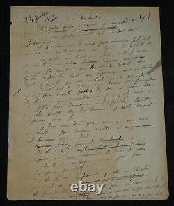 Gustave Quinson Longue lettre autographe signée à Sacha Guitry 1914 3 pages
