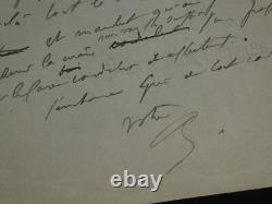 Gustave Quinson Longue lettre autographe signée à Sacha Guitry 1914 3 pages