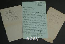 Gustave TOUDOUZE -TROIS LETTRES AUTOGRAPHES SIGNÉES- Al. DAUDET, Ed. De GONCOURT