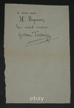 Gustave TOUDOUZE -TROIS LETTRES AUTOGRAPHES SIGNÉES- Al. DAUDET, Ed. De GONCOURT