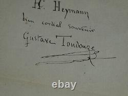 Gustave TOUDOUZE -TROIS LETTRES AUTOGRAPHES SIGNÉES- Al. DAUDET, Ed. De GONCOURT