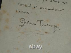 Gustave TOUDOUZE -TROIS LETTRES AUTOGRAPHES SIGNÉES- Al. DAUDET, Ed. De GONCOURT