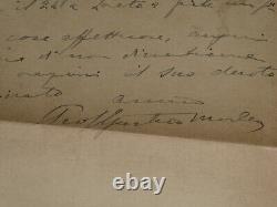 Gustavo Modena Correspondance composée de six lettres autographes signées