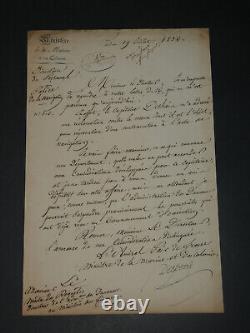Guy Victor Duperré LETTRE AUTOGRAPHE SIGNÉE Contravention à l'acte de navigation