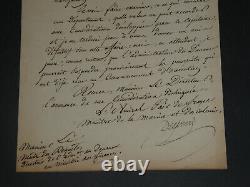 Guy Victor Duperré LETTRE AUTOGRAPHE SIGNÉE Contravention à l'acte de navigation