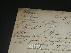 Guy Victor Duperré LETTRE AUTOGRAPHE SIGNÉE Contravention à l'acte de navigation