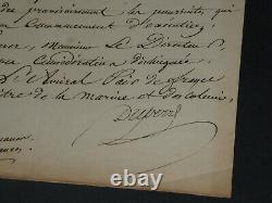 Guy Victor Duperré LETTRE AUTOGRAPHE SIGNÉE Contravention à l'acte de navigation