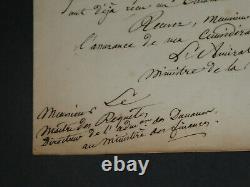 Guy Victor Duperré LETTRE AUTOGRAPHE SIGNÉE Contravention à l'acte de navigation