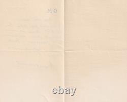 Guy de MAUPASSANT Lettre autographe signée Nouvelle année 1884 1889