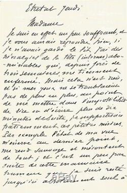 Guy de MAUPASSANT Lettre autographe signée à la Comtesse Potocka. 1885