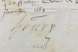 HENRI II Roi de France Lettre signée à Odet de Coligny Cardinal de Chatillon
