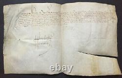 HENRI IV Roi de France Document / lettre signée 1594