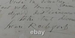 HENRI ROCHEFORT Lettre manuscrite signée à un Romancier. 1870. Prison / Roman