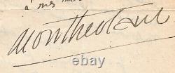 HENRY DE MONTHERLANT, Ecrivain, Lettre Autographe Signée